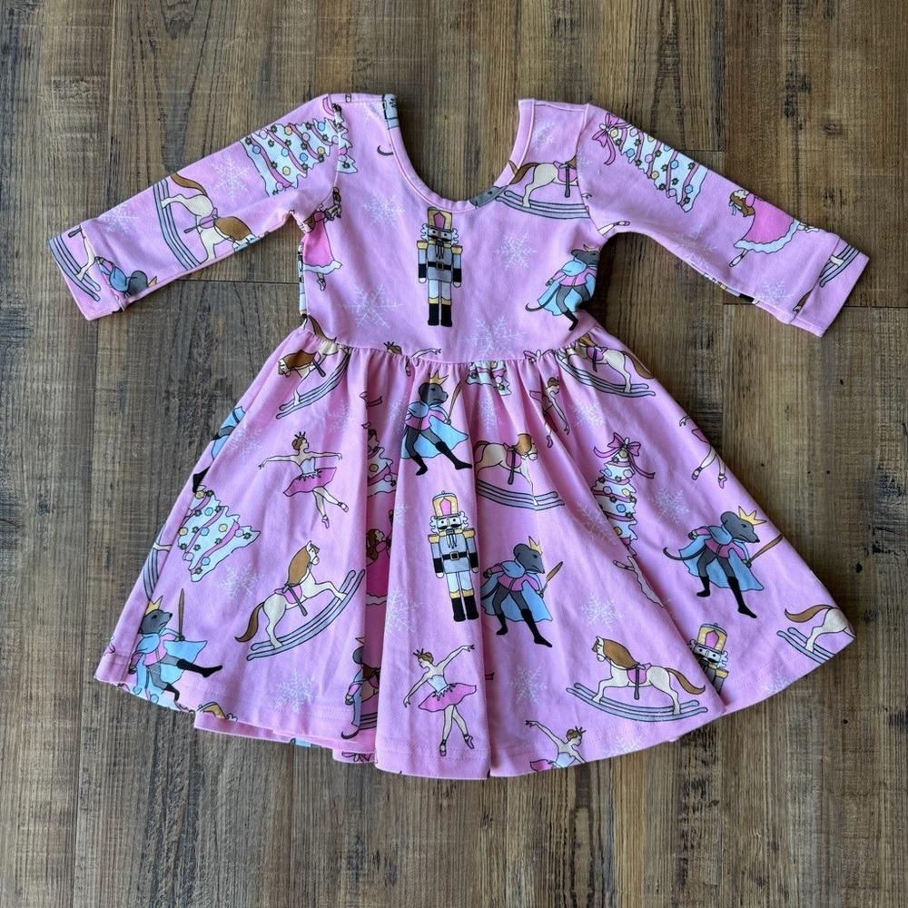 Eleanor Rose Girls Pink Nutcracker Twirl Christmas Dress Ballerina Size 18M
